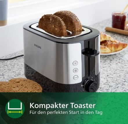 Philips HD2637/90 Toaster mit Aufsatz & Auftaufunktion ab 37,99€ (statt 43€)