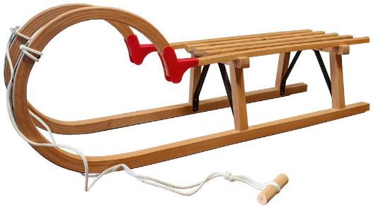 Toboggan Holzschlitten Rodel aus Buchenholz für 50,94€ (statt 81€)