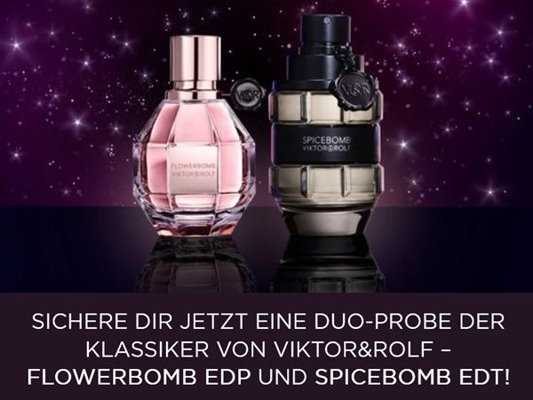 Kostenlose Parfümproben von VIKTOR & ROLF   Flowerbomb & Spicebomb