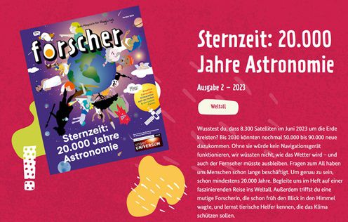 Forscher   Magazin für Neugierige   Sternzeit: 20.000 Jahre Astronomie gratis