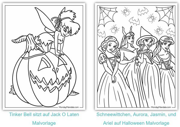 Gratis: Disney Halloween Malvorlagen für Kinder zum Ausdrucken