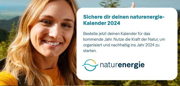 Lokal: Kostenloser Familienkalender 2024 bei NaturEnergie bestellbar