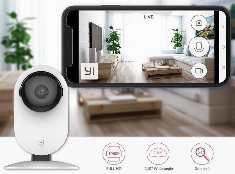 YI 1080p Überwachungskamera mit App Steuerung für 16,99€ (statt 25€)