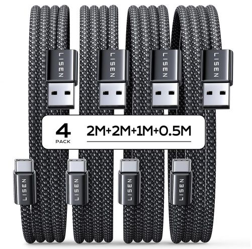 4x LISEN 3.2A USB auf USB C Kabel (0.5, 1, 2, 2m) für 7,91€ (statt 14€)