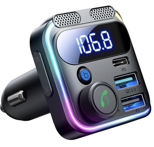 48W Bluetooth 5.3 FM Transmitter mit 2x USB & 1x USB C für 11,88€ (statt 17€)