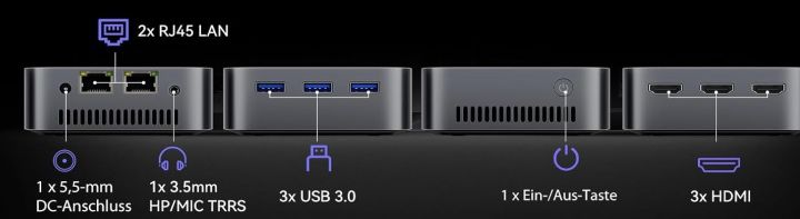 MP80 Mini PC N5095, 16GB LPDDR5 & 512GB für 158,39€ (statt 196€)
