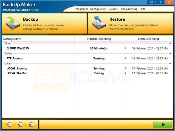 Gratis: Download Adventskalender 2023 von Chip   Heute: Ascomp BackUp Maker
