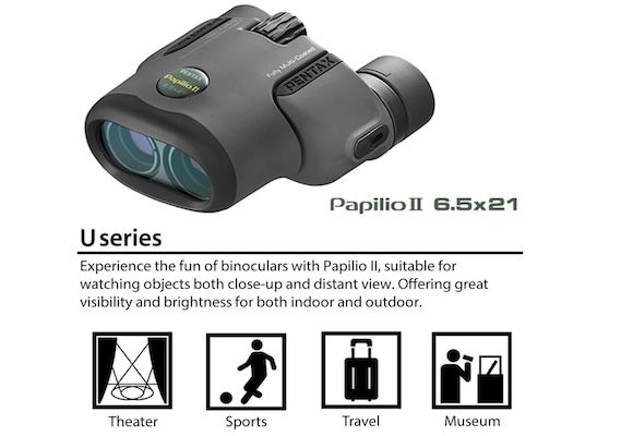 PENTAX Papilio II   Kompaktes Fernglas mit 6,5x21 für 90,99€ (statt 110€)