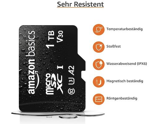 Amazon Basics MicroSDXC mit 1 TB für 83,99€ (statt 107€)