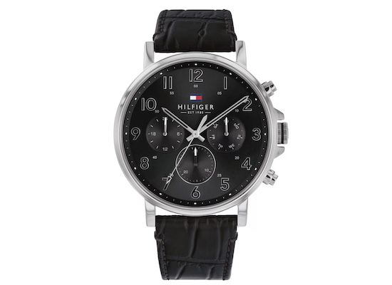 Tommy Hilfiger Herren Quarz Uhr mit Leder Armband für 107€ (statt 119€)