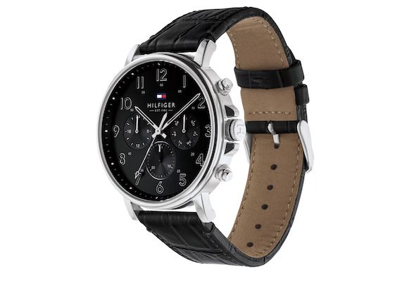 Tommy Hilfiger Herren Quarz Uhr mit Leder Armband für 107€ (statt 119€)