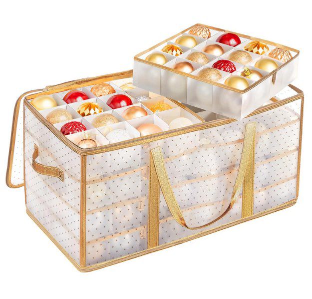 🎄 SONGMICS Aufbewahrungsbox für 128 Weihnachtskugeln für 17,99€ (statt 32€)