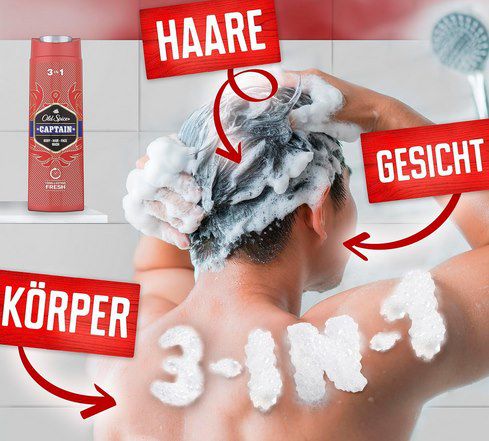 🚿 Old Spice Captain 3in1 Duschgel & Shampoo für Männer (1 L) ab 6,87€ (statt 11€)