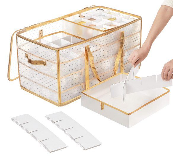 🎄 SONGMICS Aufbewahrungsbox für 128 Weihnachtskugeln für 17,99€ (statt 32€)