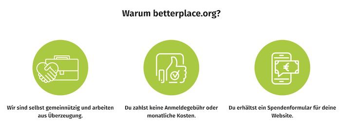 betterplace: jeden Sonntag 15% extra auf jede Spende bis 100€