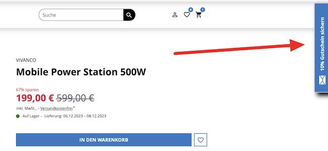 VIVANCO LiFePO4 Powerstation mit 518Wh für 179€ (statt 599€)