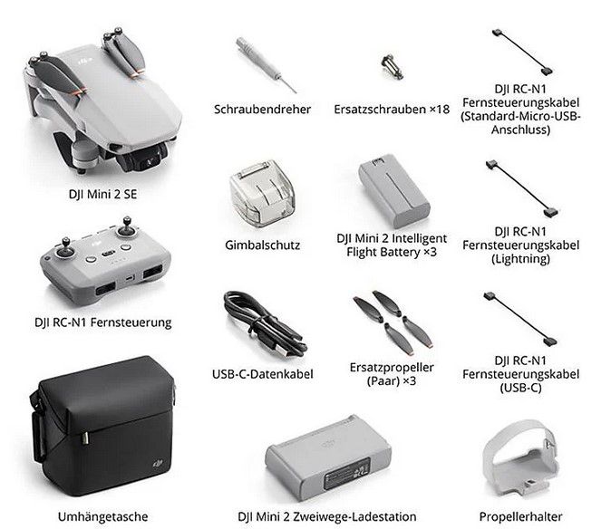 DJI Mini 2 SE Fly More Combo Einsteiger Drohne + Zubehör für 352,93€ (statt 415€)