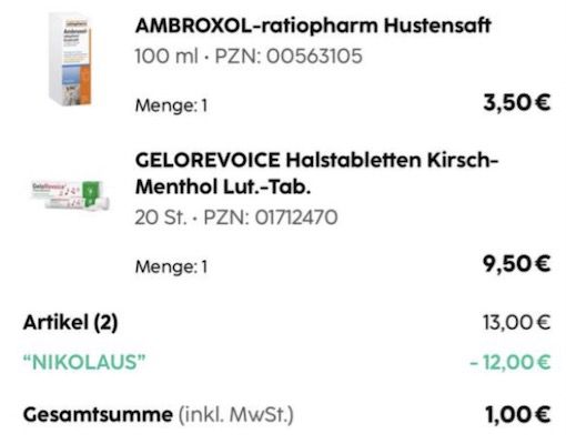 Gesund.de: 12€ Rabatt auf Medikamente ab nur 13€ MBW