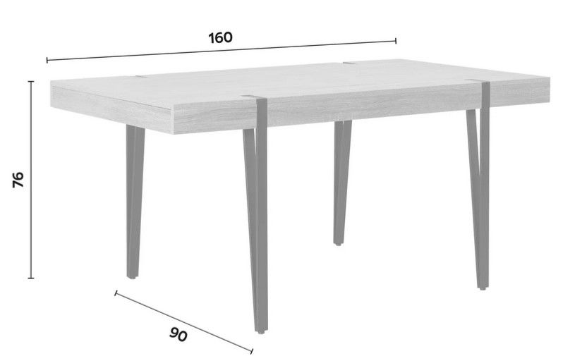 Bassgi Elin   160/90cm Holztisch für 134,55€ (statt 269€)