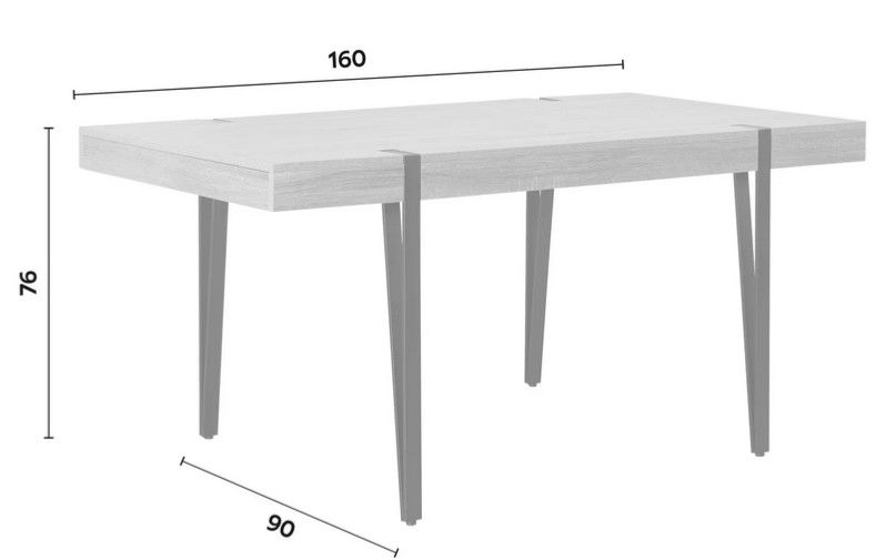 Bassgi Elin   160/90cm Holztisch ab 98,99€ (statt 169€)