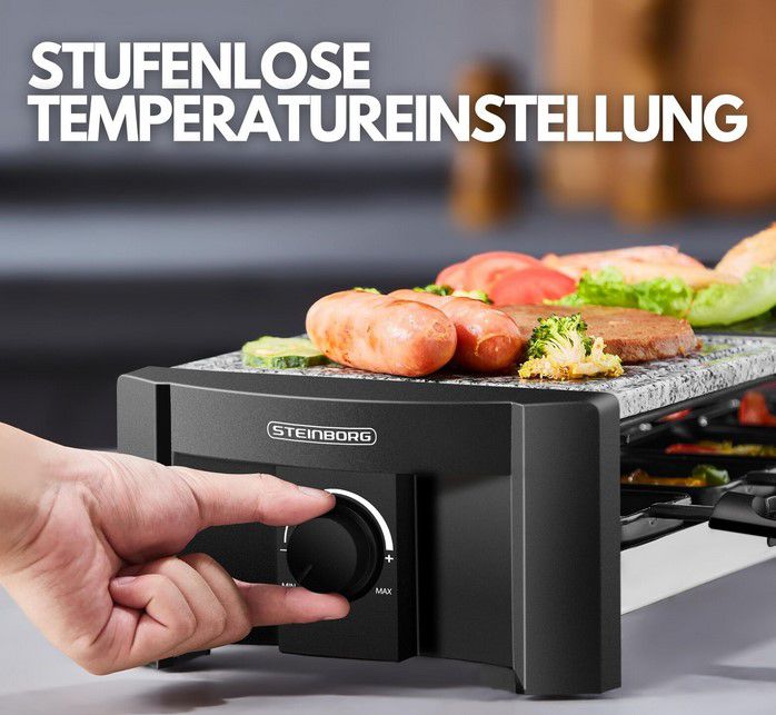 Steinborg SB 2140 Raclette Grill bis 8 Personen für 34,90€ (statt 50€)