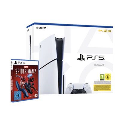 Sony PlayStation 5 Slim Version Disc inkl. Spiderman 2 für 564,95€ (statt 609€)