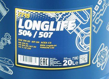 20L MANNOL 5W 30 LONGLIFE 504/507 Motoröl für 72,50€ (statt 77€)