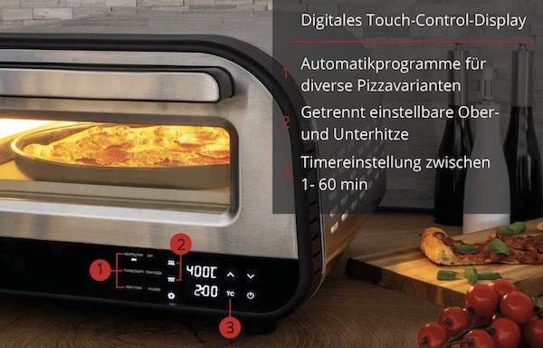 UNOLD Luigi 68816 Pizzaofen inkl. Pizzastein für 169€ (statt 189€)