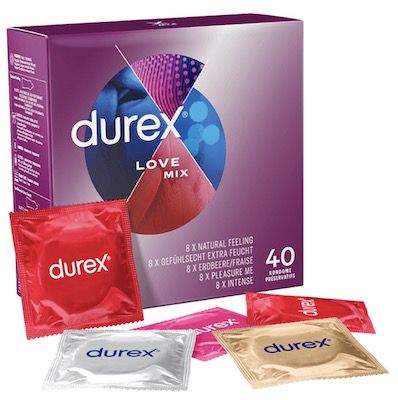 40er Pack Durex Love Mix + 40er Pack Pleasure Me Kondome für 33,27€ (statt 49€)