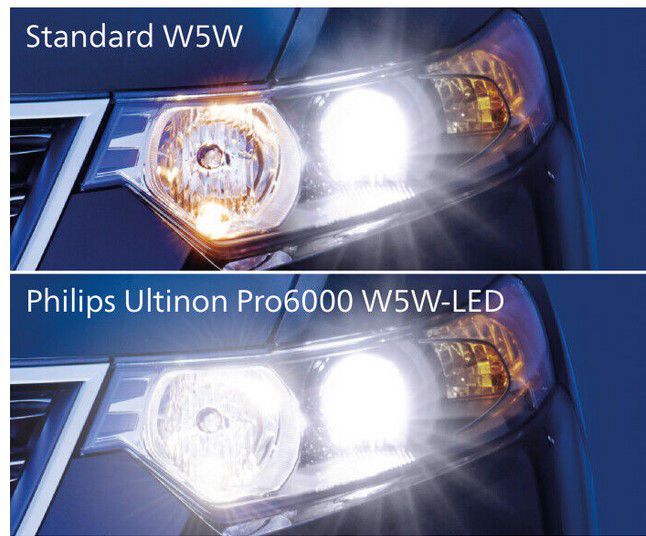 PHILIPS Ultinon Pro6000 PKW Standlicht 5W Doppelpack für 12,90€ (statt 16€)
