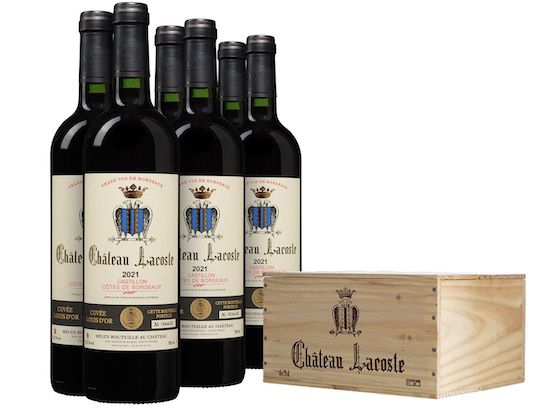 6 Flaschen 2020er Château Lacoste Bordeaux in hübscher Holzkiste für 44,94€ (statt 65€)
