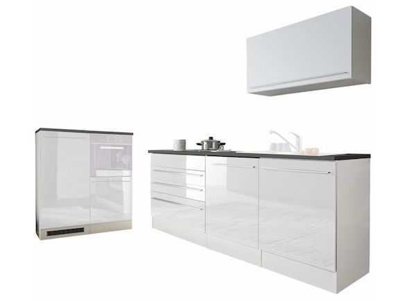 Mid.you Küchenblock (200x60x200cm) in Weiß Hochglanz für 529,98€ (statt 749€)