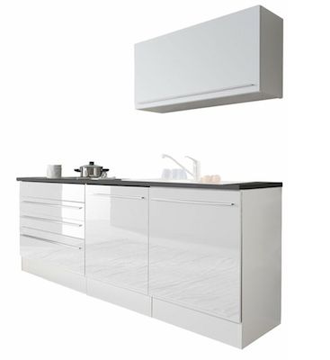🧑‍🍳 Mid.you Küchenblock (200x60x200cm) in Weiß-Hochglanz für 498,99€ (statt 699€)