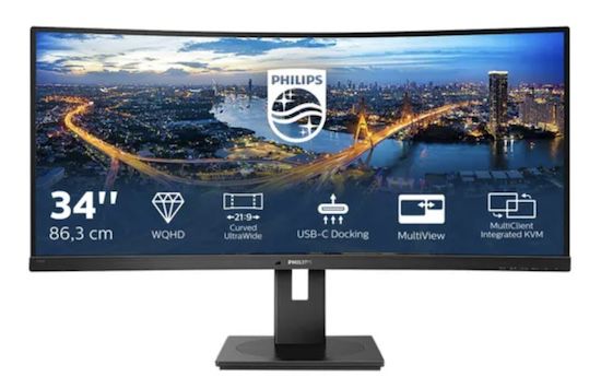 Philips 346B1C   34 Zoll WQHD Curved Monitor mit 100 Hz für 349€ (statt 410€)