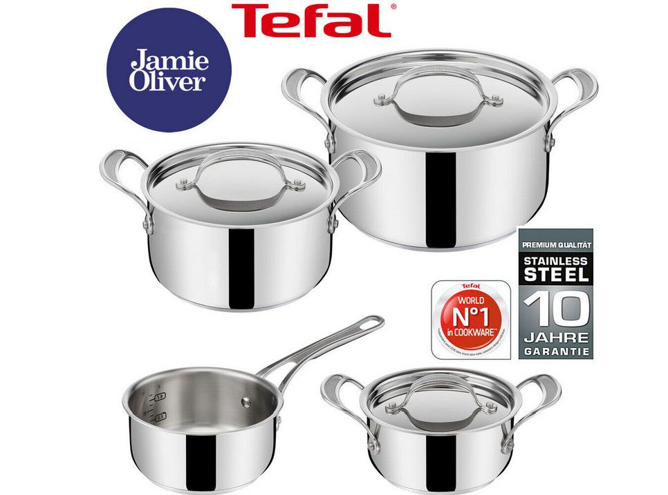 Tefal Jamie Oliver 4 teiliges Topfset für 81,89€ (statt 105€)