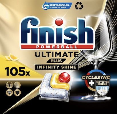 105er Pack Finish Ultimate Plus Infinity Shine Citrus ab 13,91€ (statt 22€)