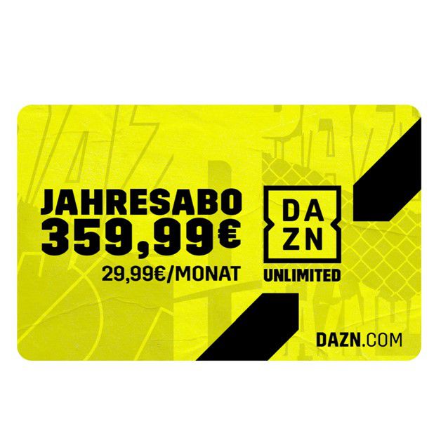 ⚽ 12 Monate DAZN Unlimited Geschenkkarte für 359,99€ (statt 540€)