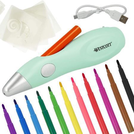 Westcott Airbrush Set für Kinder mit 12 Stiften & 19 Schablonen für 19,98€ (statt 25€)