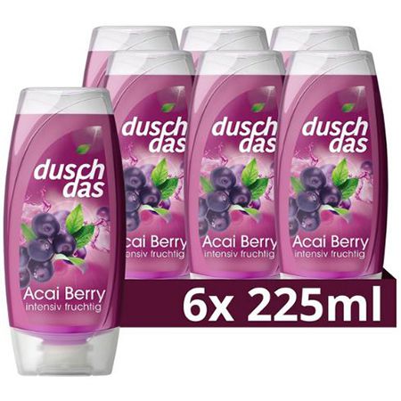 6er Pack Duschdas Acai Berry Duschgel, je 225 ml ab 5,64€ (statt 9€)