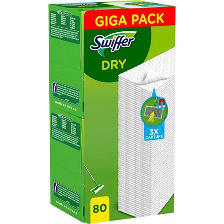 80er Pack Swiffer Bodentücher gegen Staub, Tierhaare & Allergene ab 7,61€ (statt 15€)