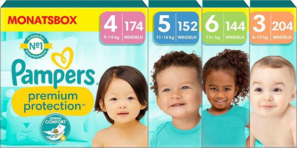 Amazon: Günstige Pampers Premium Protection Windeln