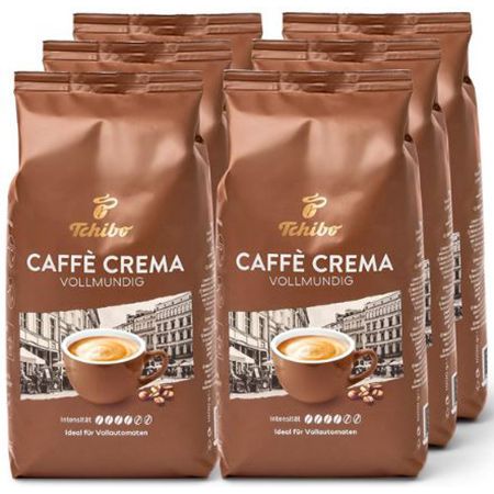 Tchibo: 15% Rabatt auf fast alles   Auch Kaffee!   z.B. 6x1Kg Crema für 72,62€ (statt 90€)