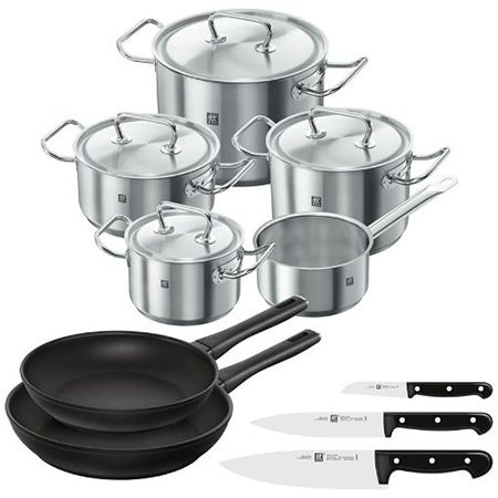 Zwilling Twin Chef Kochgeschirr  und Messerset, 10 tlg. für 239€ (statt 283€)