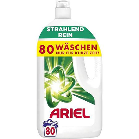 Ariel Strahlend Rein Flüssigwaschmittel, 4L, 80WL ab 16,14€ (statt 20€)