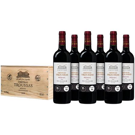 6 Fl. Château Troussas Cru Bourgeois Médoc in Holzkiste für 39,99€ (statt 70€)