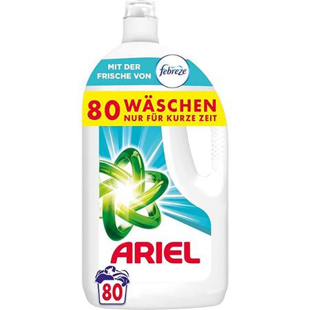 Ariel Flüssigwaschmittel mit der Frische von Febreze, 80WL ab 14,42€ (statt 20€)