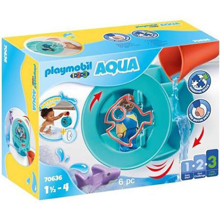 Playmobil 70636 1.2.3 Aqua Wasserwirbelrad mit Babyhai für 6,74€ (statt 16€)