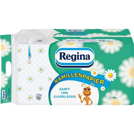 🧻 16 Rollen Regina Kamillenpapier, 3-lagig ab 5,69€ (statt 7€)