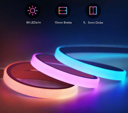 Govee RGBIC Gaming Neon LED Strip (3m) für 49,99€ (statt 85€)