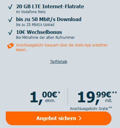 Nintendo Switch OLED für 1€ + Vodafone Flat 20GB für 19,99€ + 50€ Amazon + 10€ Bonus